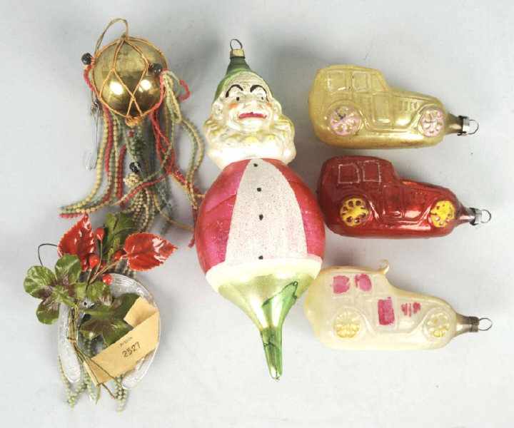 Appraisal: Lot of Assorted Christmas Ornaments Description Includes one clown and