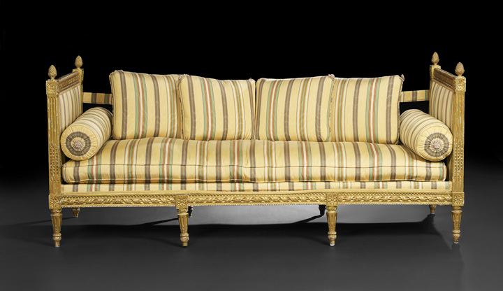 Appraisal: Louis XVI-Style Lit du Jour late th century each end