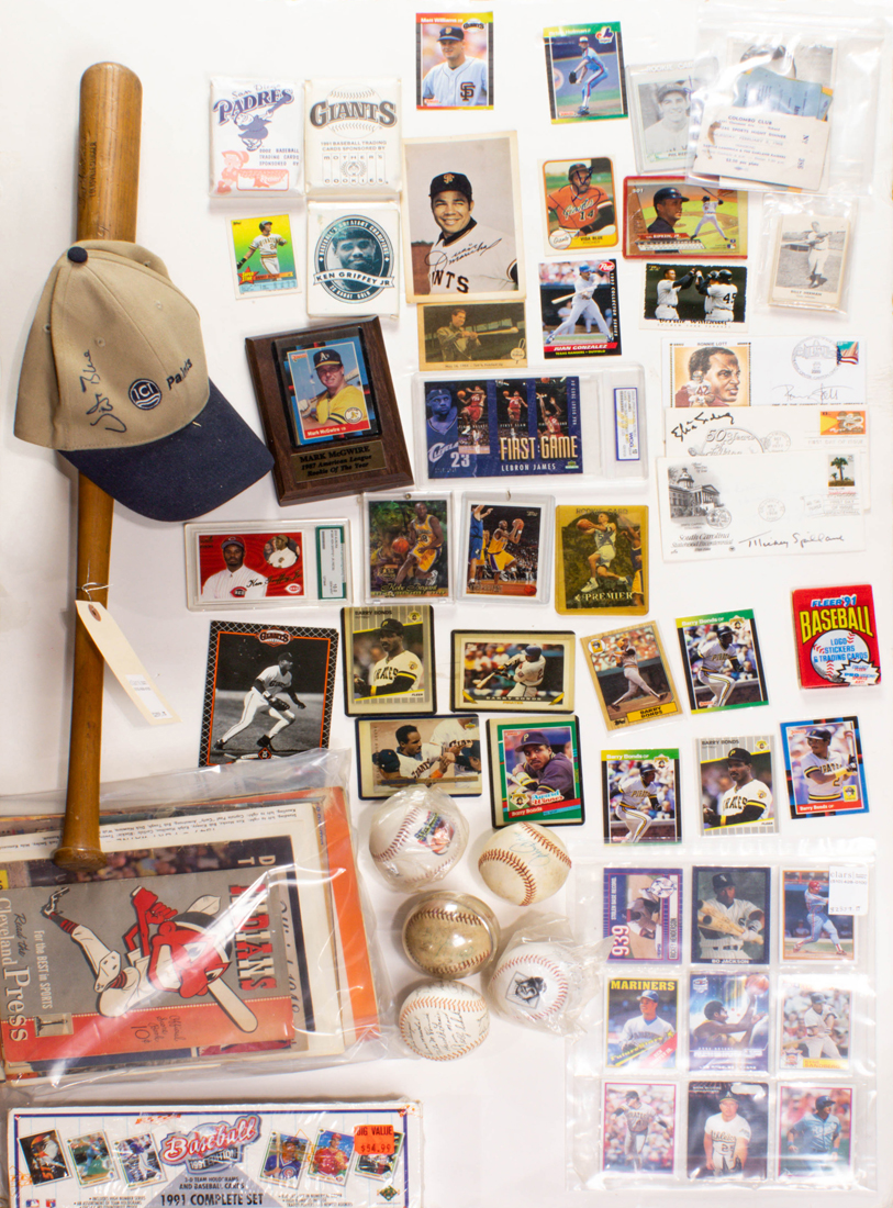 Appraisal: Collection of sports memorabilia including autographs of John Madden Vida