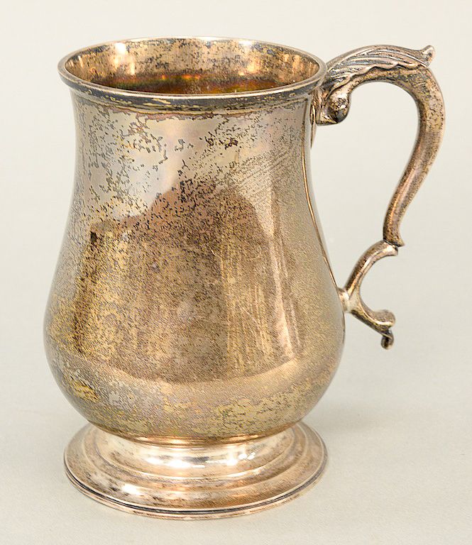 Appraisal: Garrett Eoff - N Y silver mug with scrolled handle