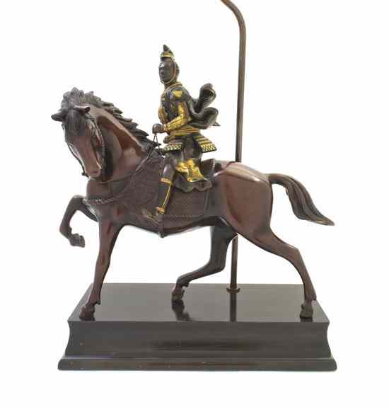 Appraisal: A Japanese Mixed Metal Model of a Samurai Warrior on