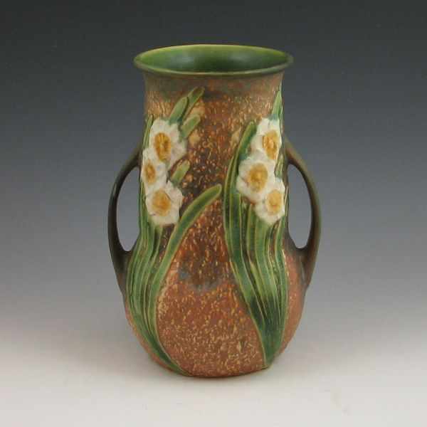 Appraisal: Roseville Jonquil - '' handled vase Marked in red crayon