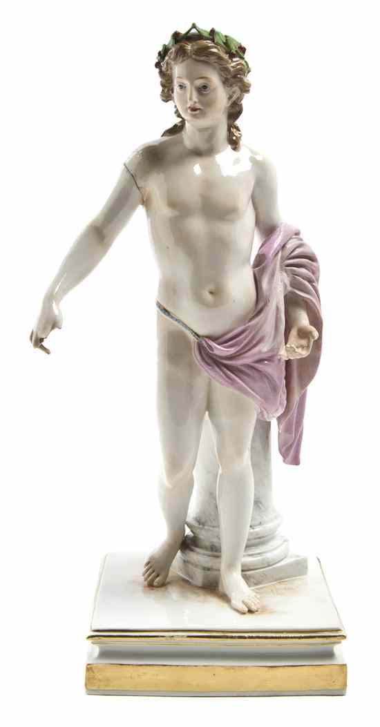 Appraisal: A Meissen Porcelain Figure depicting a classical male by a