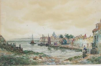 Appraisal: Hamilton James Glass British - Port scene Watercolor on paper