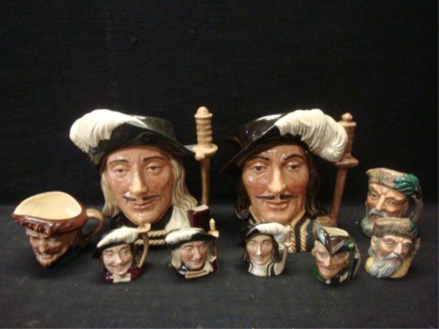 Appraisal: ROYAL DOULTON Musketeers Crusoe Drake Robin Hood In various sizes