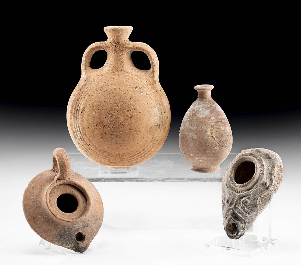 Appraisal: Lot of - Greek Roman Byzantine Pottery Vessels First Time