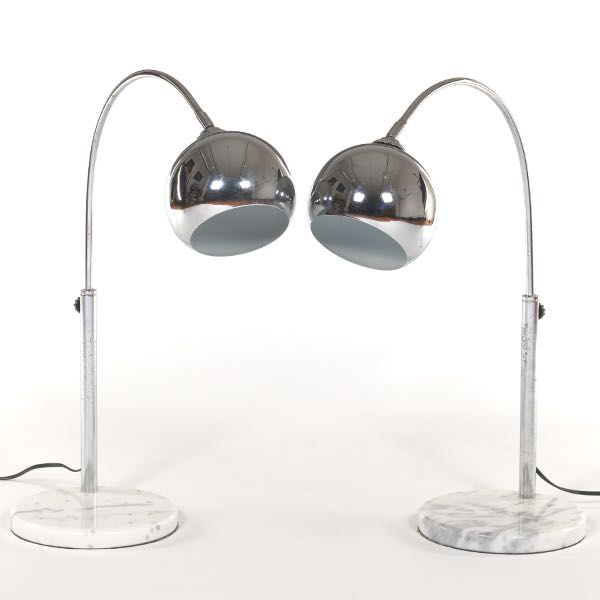 Appraisal: PAIR OF ACHILLE CASTIGLIONI STYLE FLOS ARCO DESIGN TABLE LAMPS