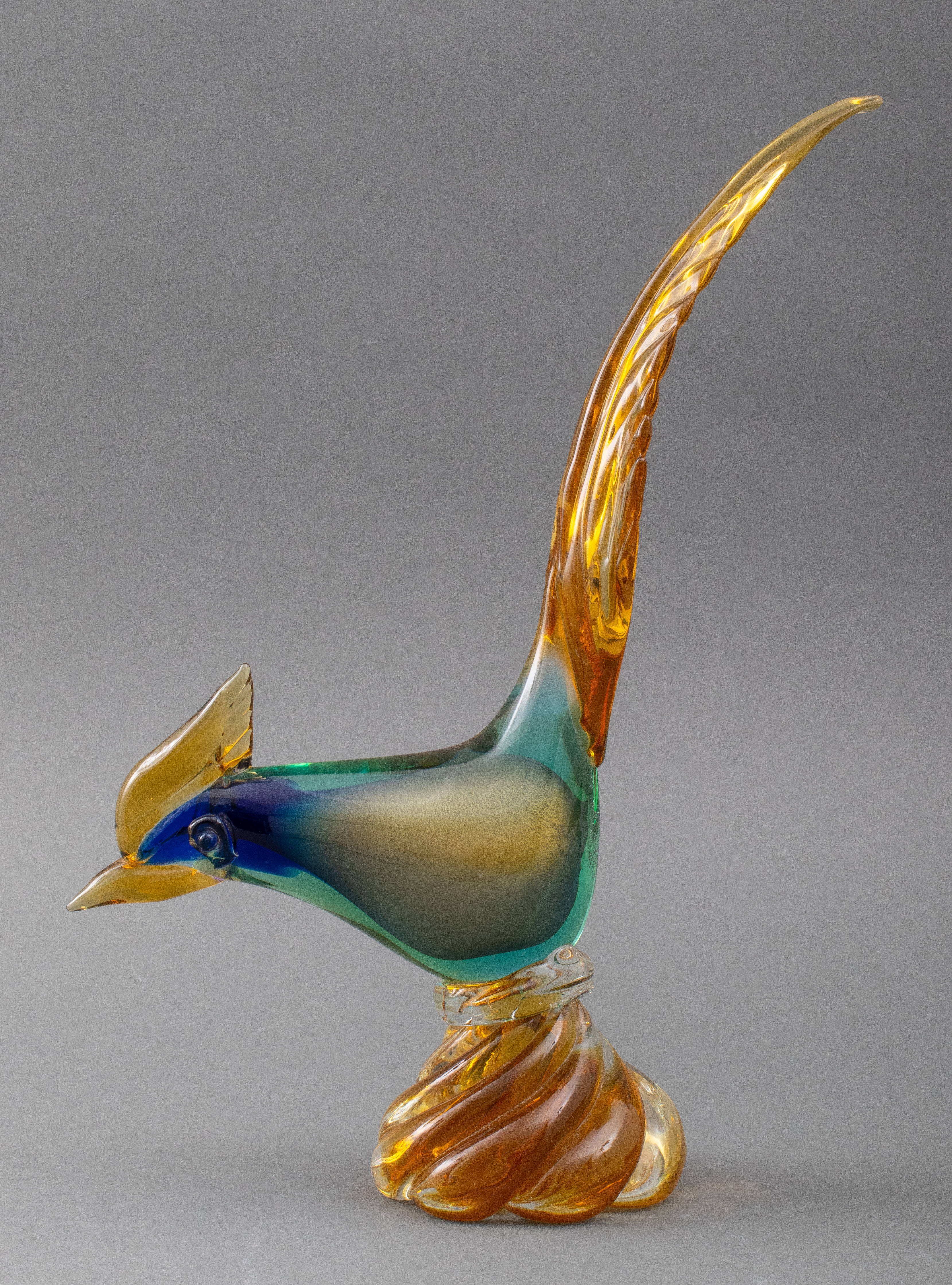 Appraisal: MURANO ART GLASS ROOSTER SCULPTURE Murano Italian colorful art glass