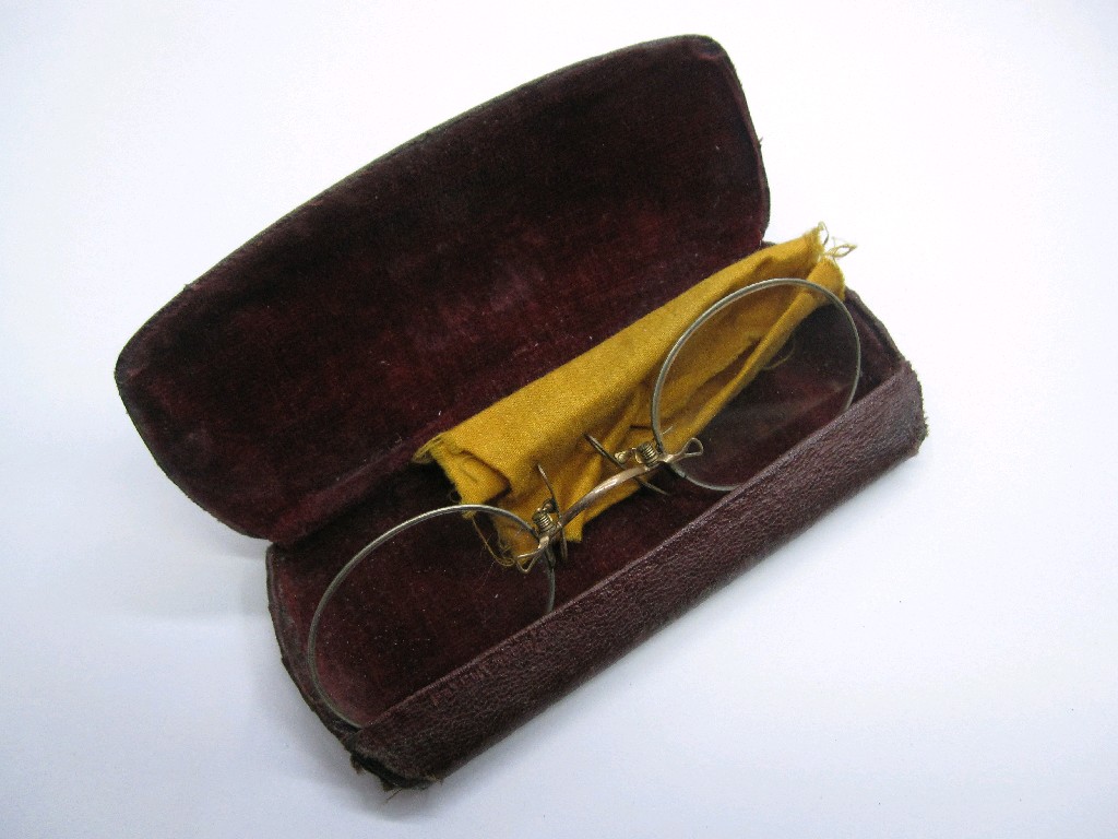 Appraisal: Cased pair of pince nez