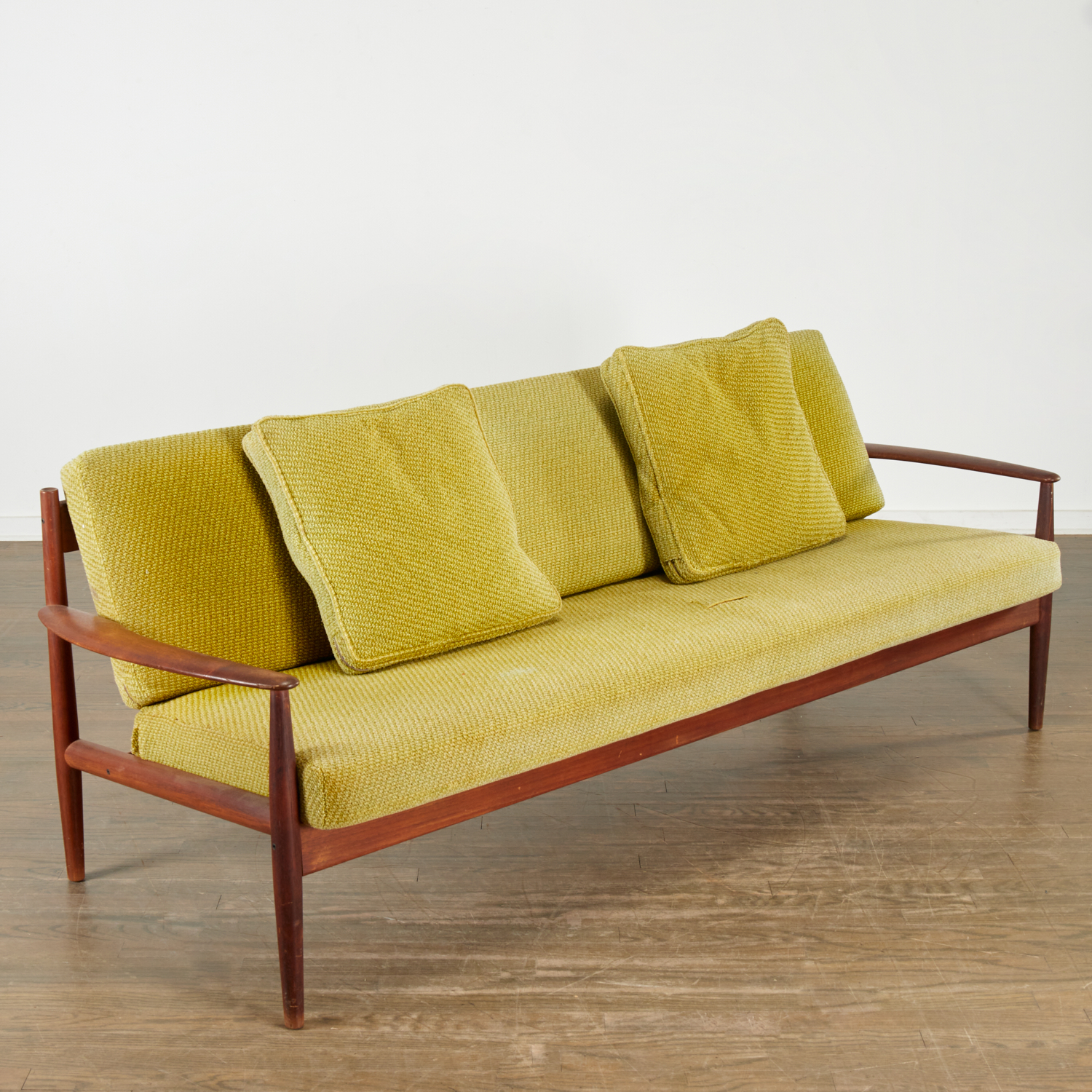 Appraisal: GRETE JALK DANISH MODERN TEAK SOFA th c Denmark -seat