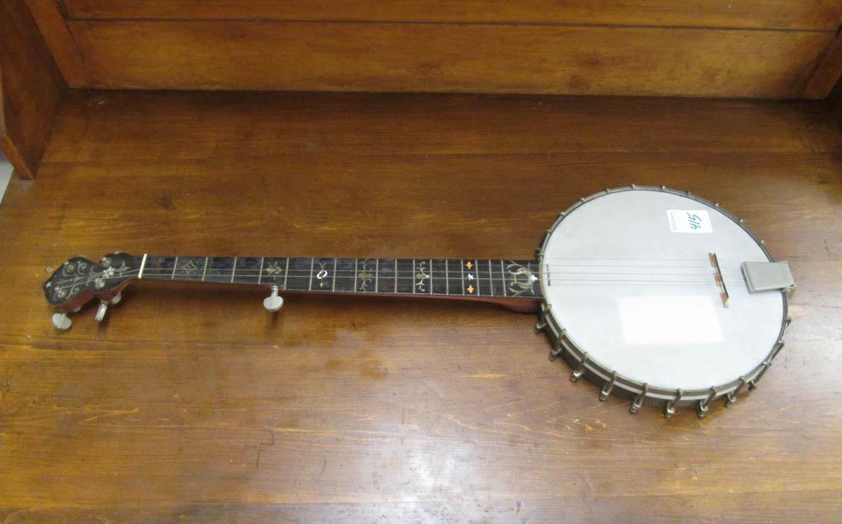 Appraisal: W T B STERLING FIVE-STRING BANJO American late th century