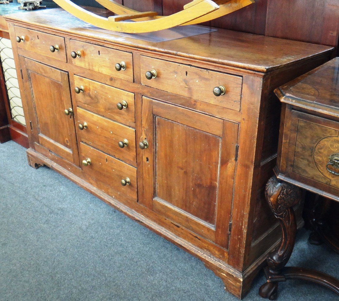 Appraisal: An early th century pine and birch dresser of rectangular