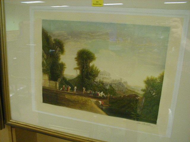 Appraisal: After John Cother Webb Italianate coastal landscape with numerous figures