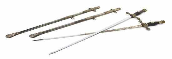 Appraisal: A Pair of American Dress Swords Pettibone Manufacturing Co circa