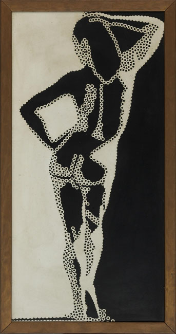 Appraisal: Ray Speers American th century Standing Nude Op-Art c oil