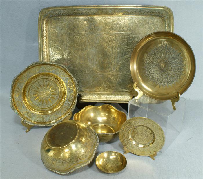 Appraisal: pieces of mostly Middle Eastern brass th and th c