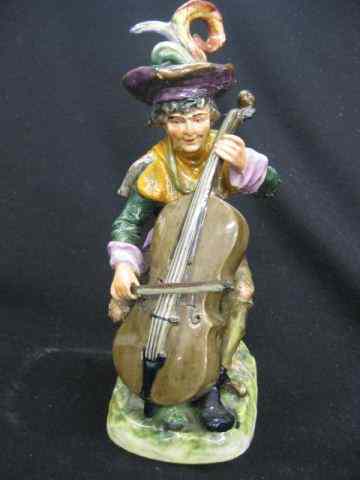 Appraisal: German Porcelain Figurine of Musicianwith cello '' excellent