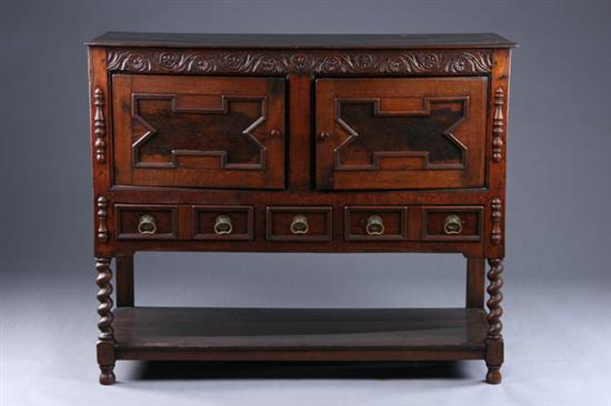 Appraisal: ENGLISH WILLIAM AND MARY CUPBOARD late th early th century