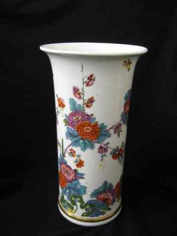 Appraisal: Lenox Porcelain Vase ''Saxony''bird floral '' excellent