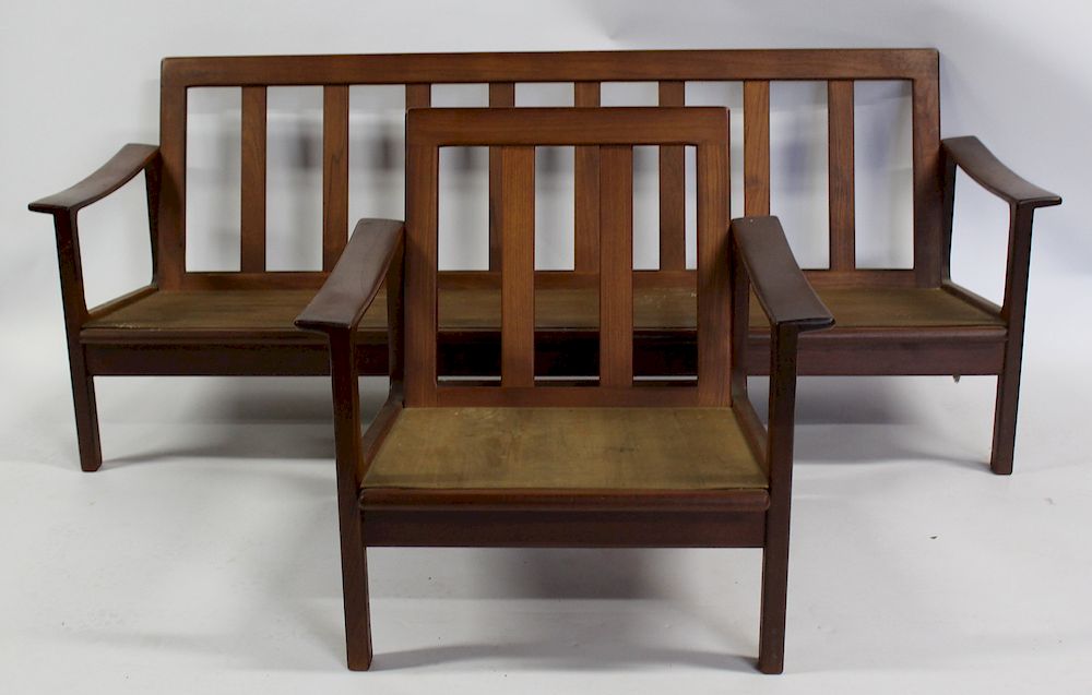 Appraisal: MIDCENTURY Sofa And Armchair From the estate of a Pound