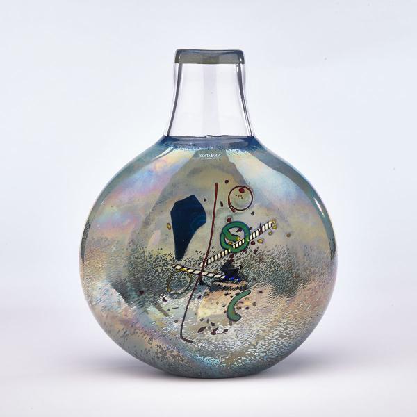 Appraisal: Bertil Vallien Swedish b for Kosta Boda Iridescent Glass Vase