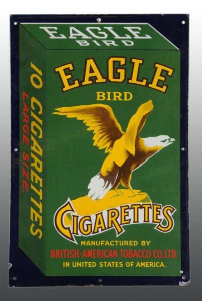 Appraisal: Porcelain Eagle Cigarettes Sign Description Probably Canadian Circa to Very