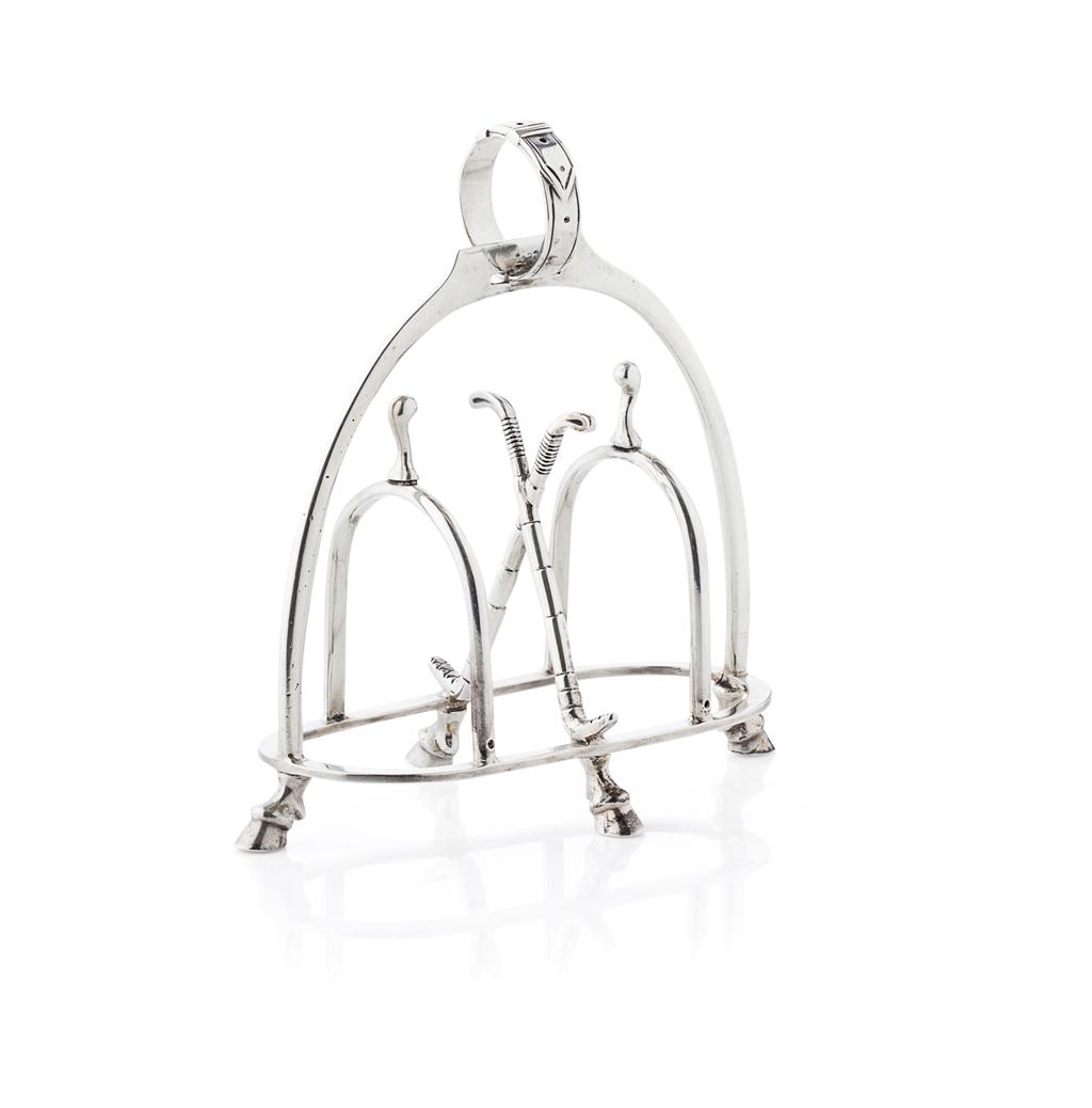 Appraisal: EQUESTRIAN INTEREST - A toast rack Walker and Hall Sheffield