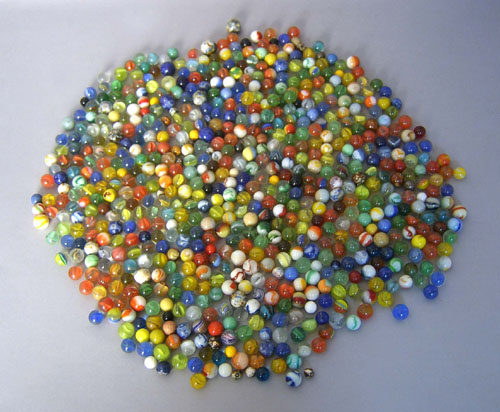 Appraisal: Large group of glass marbles Provenance Collection of Richard and