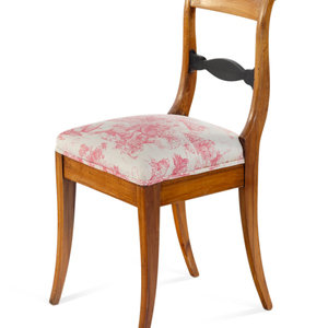 Appraisal: A Biedermeier Part-Ebonized Side Chair