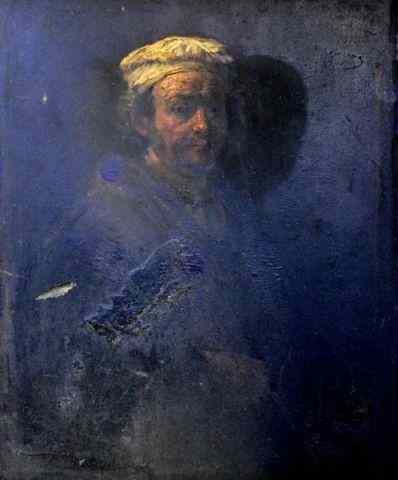 Appraisal: Old Master Oil on Panel Portrait of Rembrandt In as