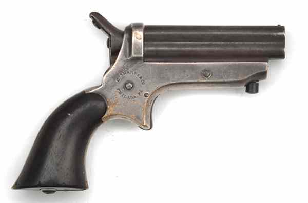 Appraisal: Sharps Model B Four-Shot Pistol cal '' barrels S N