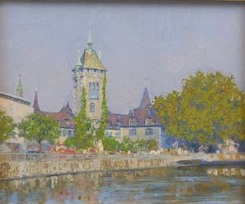 Appraisal: Simon Kojin Russian b Zurich Switzerland Oil on canvasboard signed