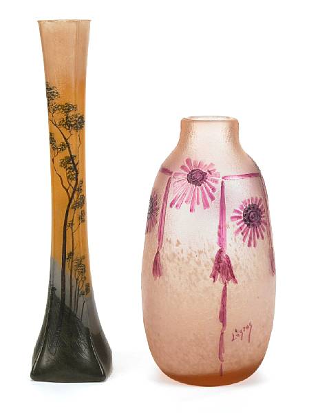 Appraisal: A group of four cameo glass vases comprising three by