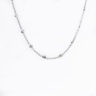 Appraisal: Karat White Gold Diamonds By The Yard Necklace Signed Molu