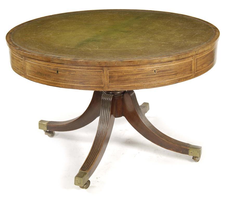 Appraisal: A Regency mahogany drum table