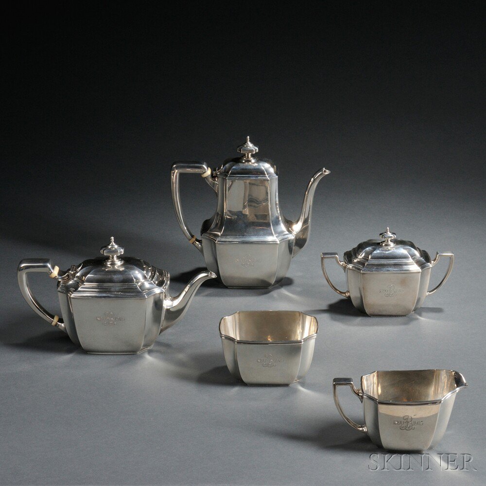 Appraisal: Five-piece Tiffany Co Sterling Silver Tea and Coffee Service New