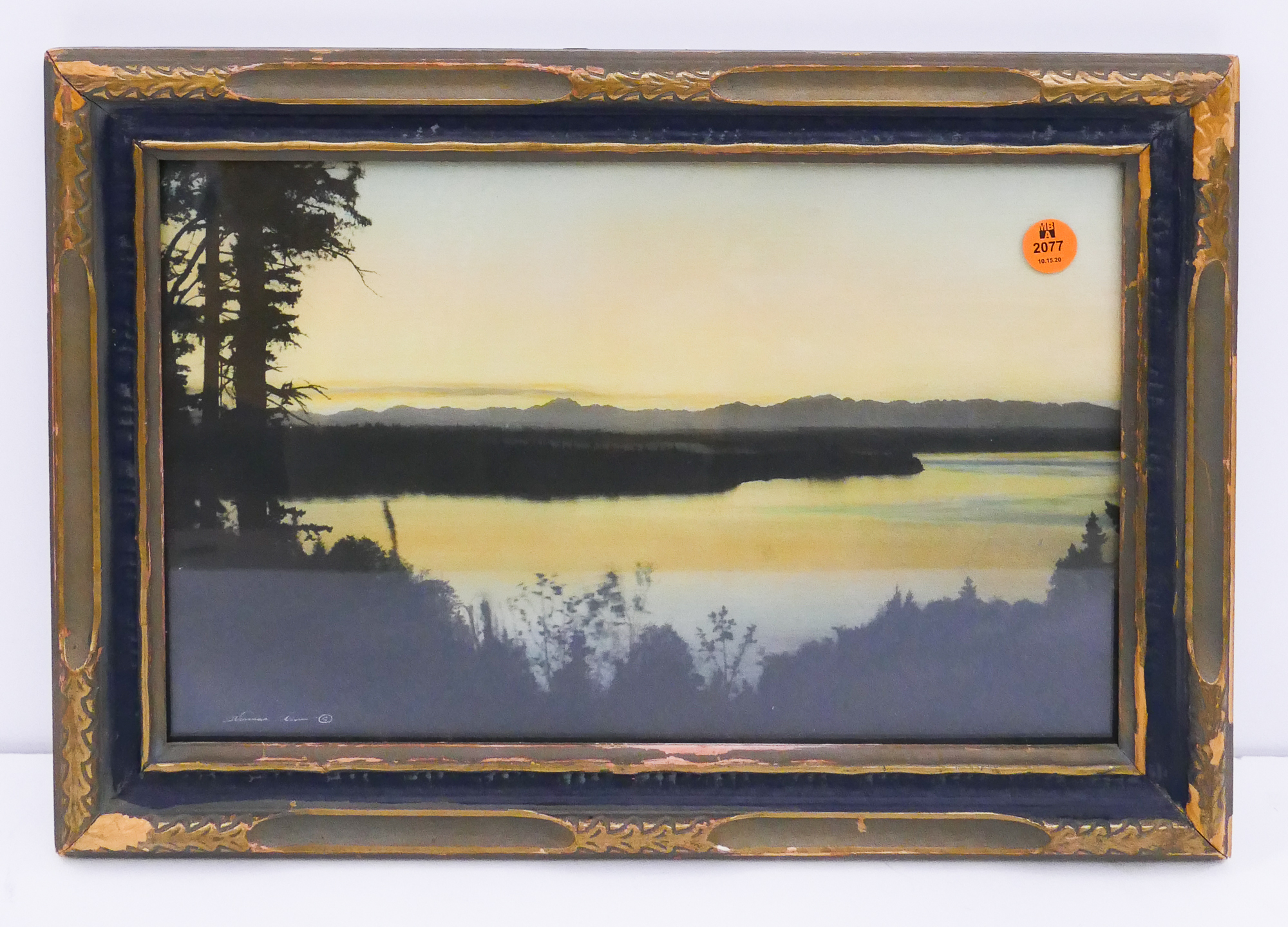 Appraisal: Norman Edson Hood Canal or Puget Sound Tinted Photograph Framed-