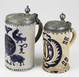 Appraisal: two late th c- early th c German Westerwald stoneware