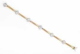 Appraisal: An ct gold round brilliant cut diamond set bracelet estimated