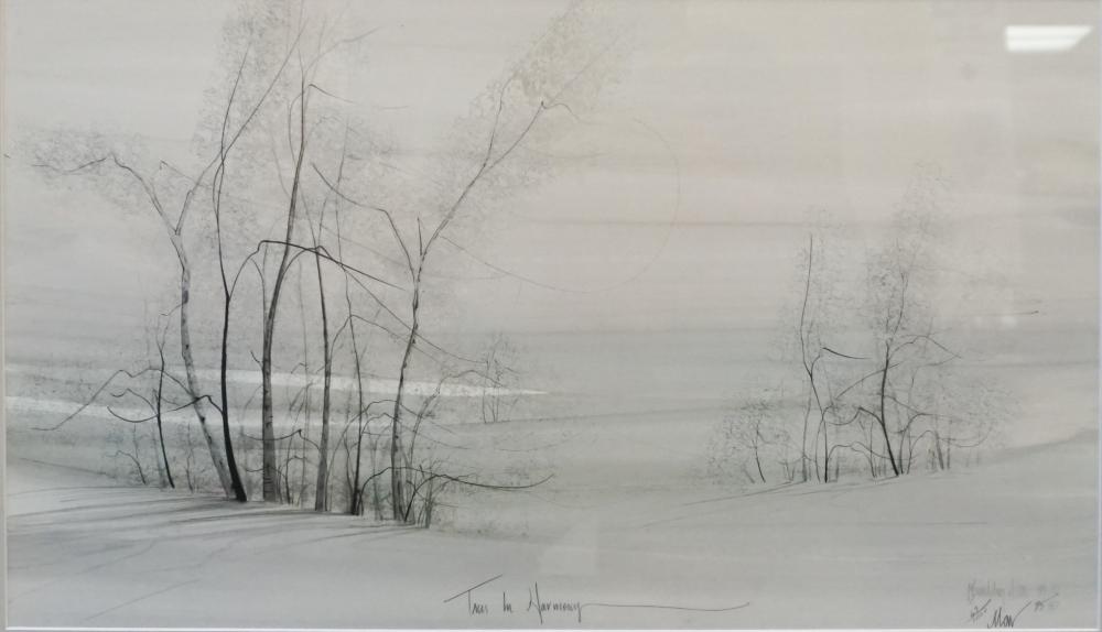 Appraisal: Patricia Buckley Moss American b Trees in Harmony Pencil Signed