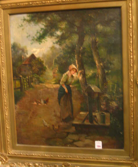 Appraisal: R LURCH AMERICAN SCHOOL EARLY TH CENTURY Woman at water