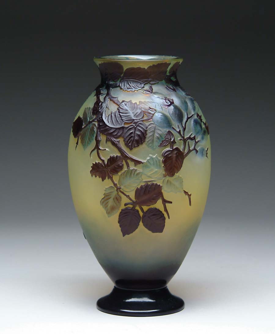 Appraisal: GALLE MOLD BLOWN VASE Very nice Galle mold blown vase