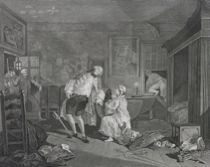 Appraisal: William Hogarth English - Unframed engraving on heavy paper of