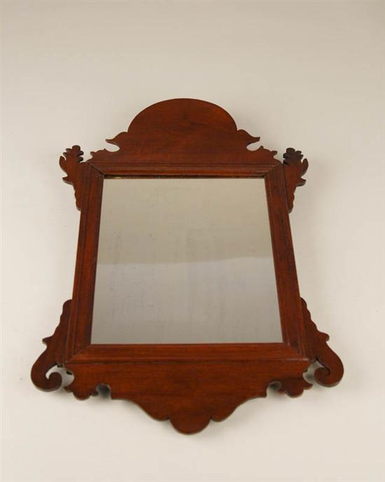 Appraisal: A Small Chippendale Looking Glass in mahogany having a carved