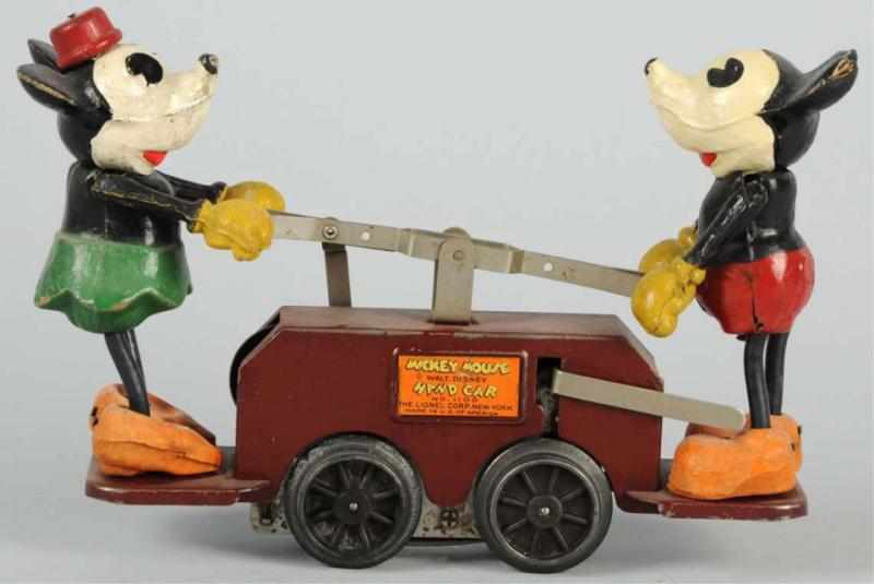 Appraisal: Lionel Disney Clockwork Mickey Minnie Handcar American Original legs Some