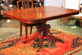 Appraisal: A George III style rosewood inlaid and crossbanded breakfast table