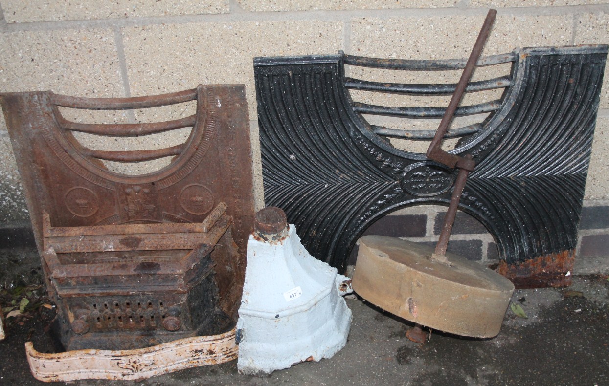 Appraisal: Various rural bygones metalware etc to include a drain hopper