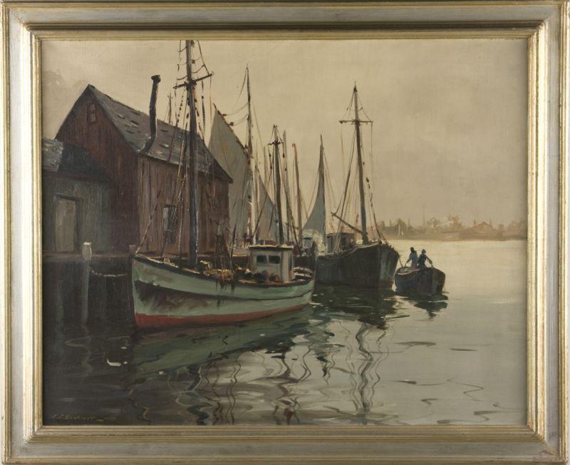 Appraisal: J J Enwright NY - Off Cape Ann oil on