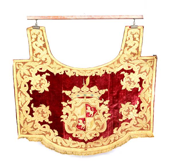 Appraisal: An Italian embroidered vestement measures approximately in x in