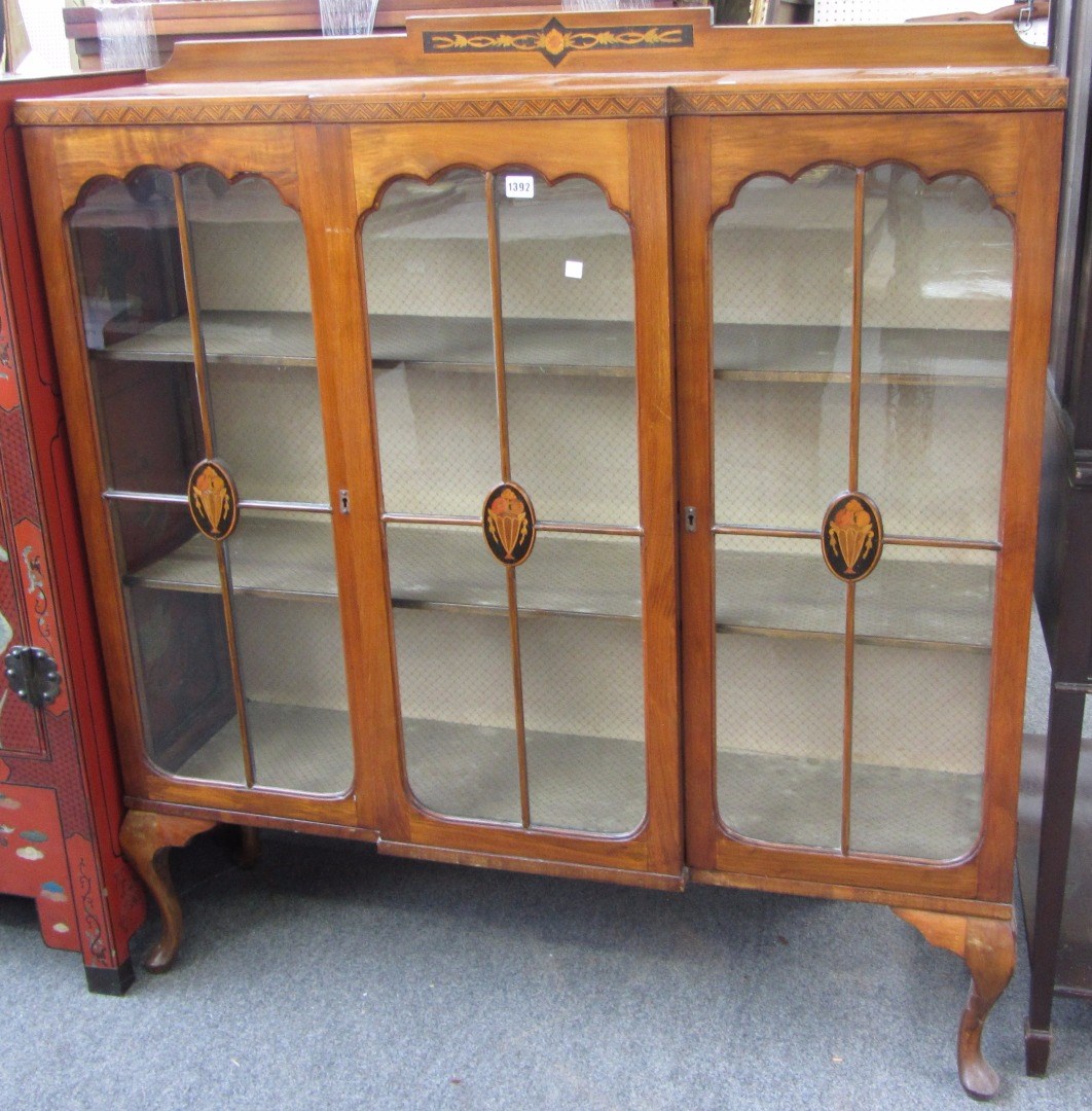 Appraisal: A mid th century Tunbridge ware and marquetry inlaid walnut